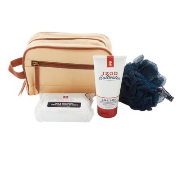NWT-IZOD® Saltwater 4pc. Travel Set for Men - Tan - Picture 1 of 1